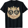 This is an Outrage Meme Funny Princess Cat Sarcastic Quote T-Shirt