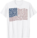 4th of July Shirt Stars Stripes and Human Rights USA Flag T-Shirt