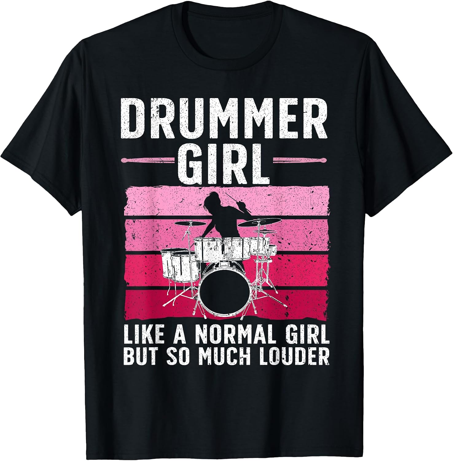Best Drums for Girls Women Drummer Music Band Drum Musician T-Shirt
