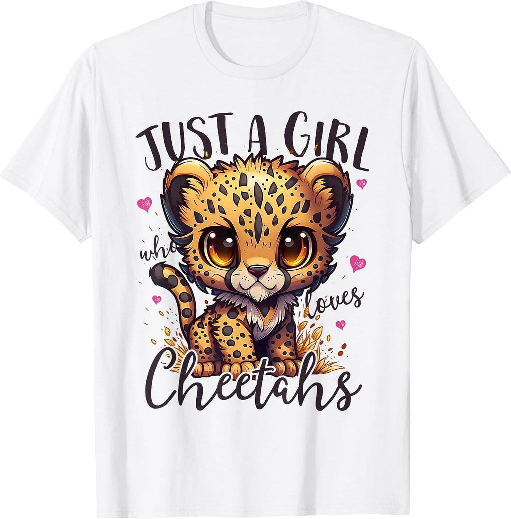 Just A Girl Who Loves Cheetahs Women Cheetah Cat Lover T-Shirt