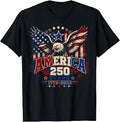 250th Anniversary USA Flag 250 Years American 4th of July T-Shirt
