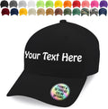 Custom Embroidered Baseball Cap for Men, Women - Your Text or Initials - 24 Cap Colors, 18 Thread Colors - Personalized Gifts