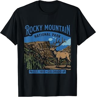 Rocky Mountain National Park Colorado Vintage Design T-Shirt