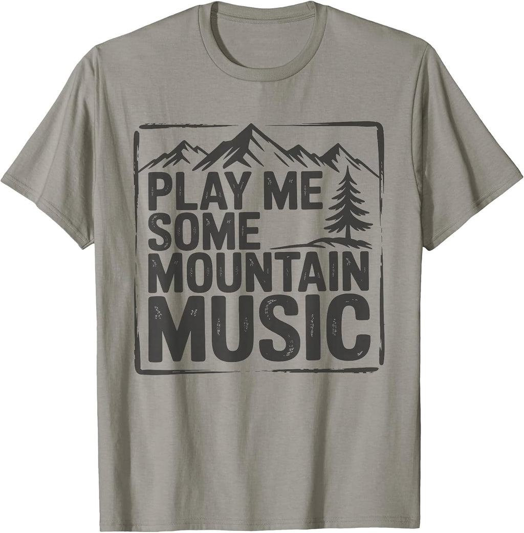 Play Me Some Mountain Music Retro Country Western T-Shirt
