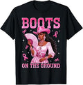 Boots On The Ground Breast Cancer Awareness Western Cowgirl T-Shirt