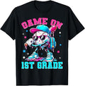 Game On 1st Grade Drip Baseball Back to School Kids Boy T-Shirt