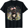 French Bulldog Mom Dog Lover Flower Frenchie Mama Women T-Shirt