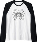 Jumping Spider Nature Art Cute Owner Raglan Baseball Tee