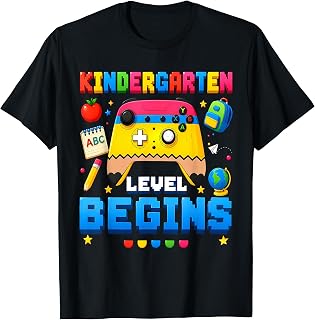 Kindergarten Boys First Day of Kindergarten Gaming School T-Shirt