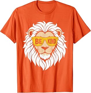 Lion Be Kind Anti-Bullying Unity Day Orange Girls Boys Kids T-Shirt