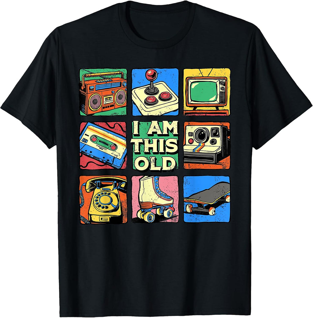I Am This Old Retro Vintage Nostalgia 80s 90s Cassette Tape T-Shirt