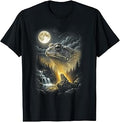 Frog Howling to The Moon Vintage 90s Retro Animal Graphic T-Shirt