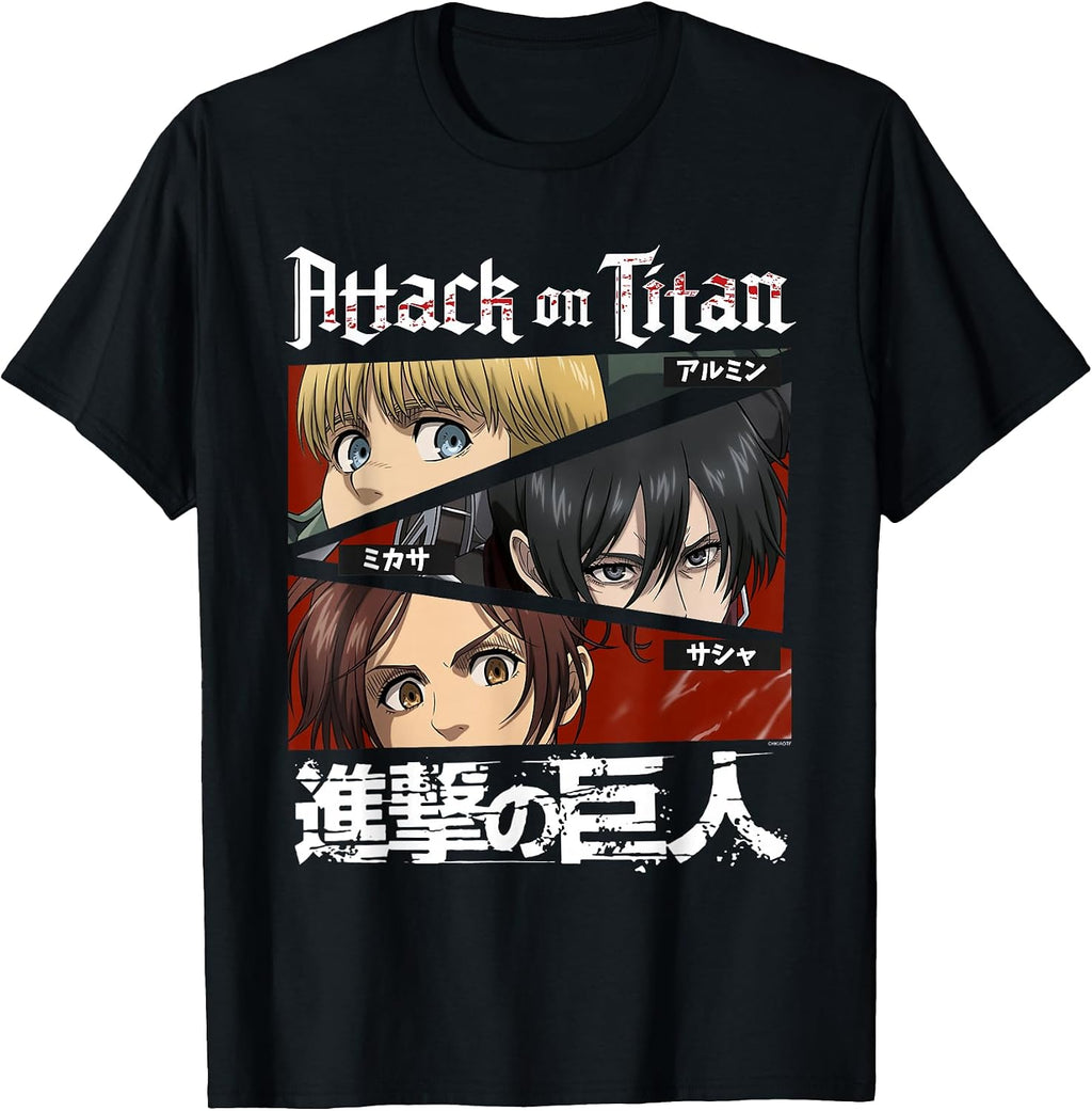 Season 4 Character Eyes and Kanji Anime T-Shirt