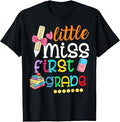 Little Miss First Grade Shirt Back to School 1st Grader T-Shirt