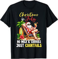 Christmas in July Hawaiian Santa Beach Summer Xmas T-Shirt