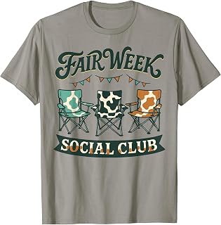 Fair Week Social Club Camping Chair Fair Farm Life Crew T-Shirt