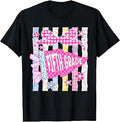 Striped Floral Pennant Flag Fifth Grade Back to School Girls T-Shirt