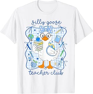 Silly Goose Teacher Club Funny Teacher Back to School T-Shirt
