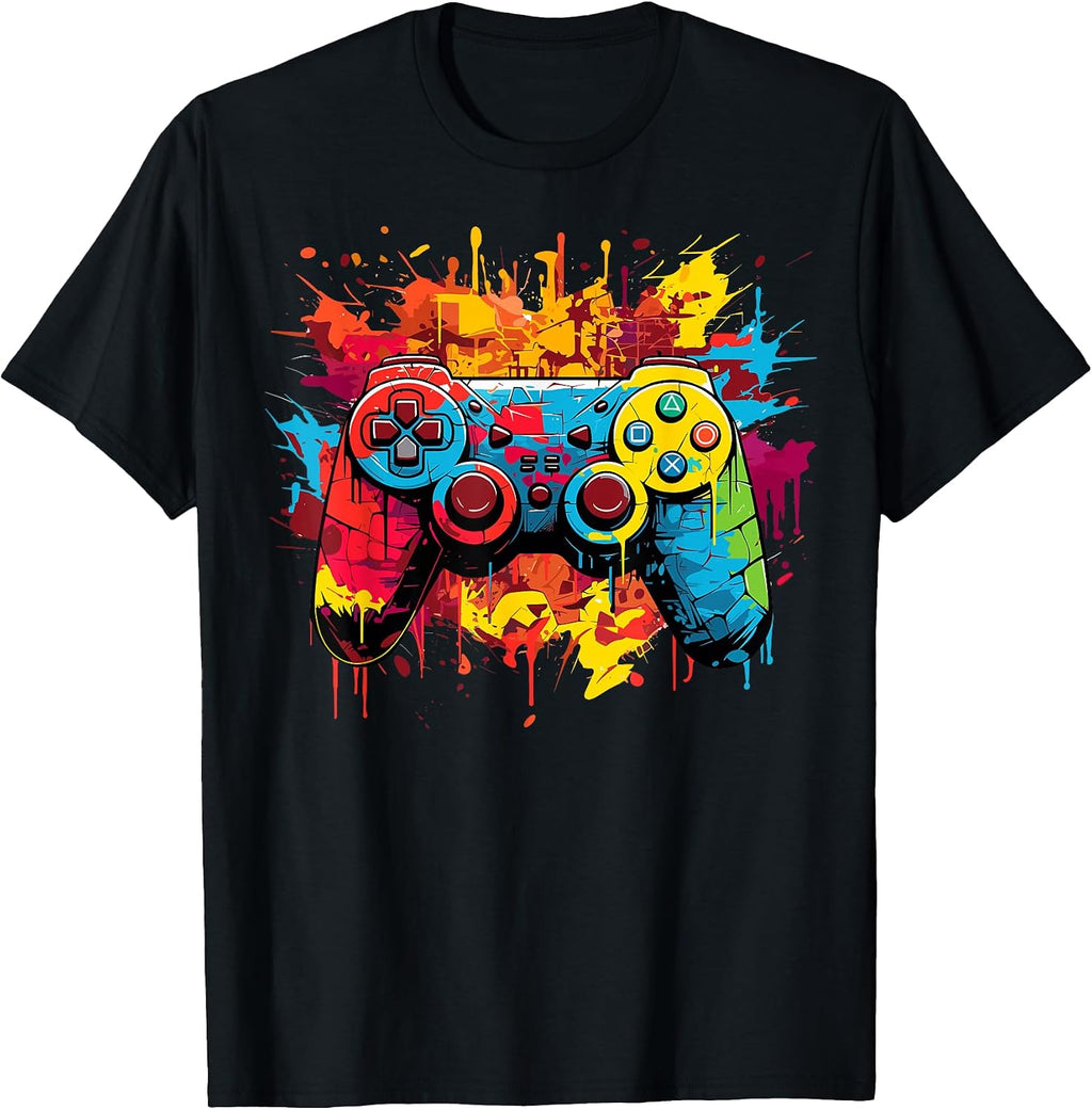 Gamer Graphic Video Game Playing Lover Gaming Geek Boys Men T-Shirt
