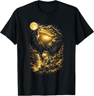 Frog Howling Moon Meme Funny Toad Amphibian Cute T-Shirt
