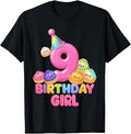Kawaii Squishy Dumpling Lover Girls 9th Birthday 9 Years Old T-Shirt