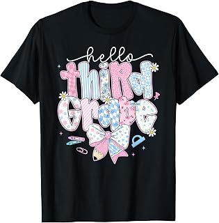 Hello Third Grade Team 3rd Grade Back to School Teacher Kid T-Shirt
