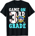 Back to School Third 3rd Grade Baseball Drip Ice Cream Boys T-Shirt