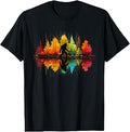 Bigfoot Walking Forest Sasquatch Woods Nature Reflection T-Shirt