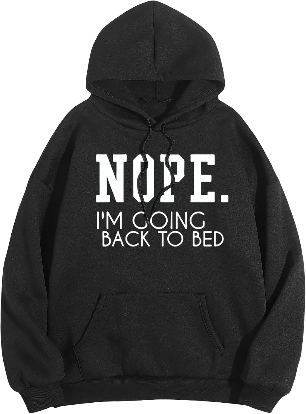 Women's Slogan Letter Print Long Sleeve Hooded Sweatshirt Pullover Hoodie Tops