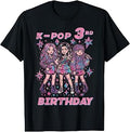 3rd Birthday K-Pop Girls 3 Year Old Kpop Girls Kids Youth T-Shirt