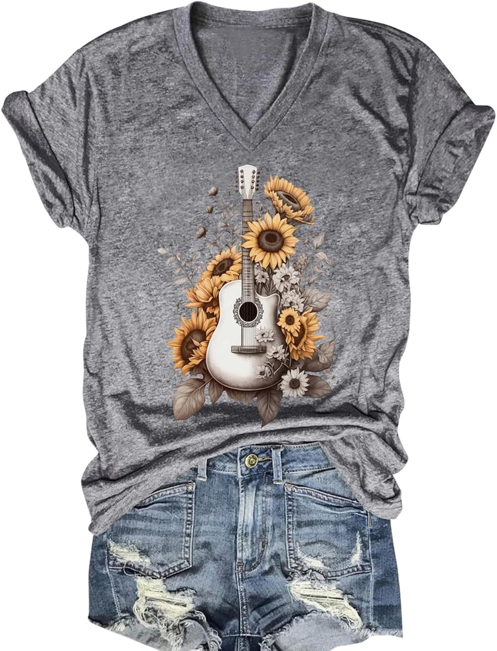 Women Summer Beach Tops Trees Print V Neck Short Sleeve Coconut Tree T Shirt Funny Graphic Tees