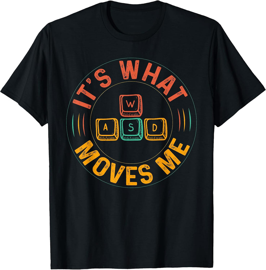 WASD PC Gamer Gifts Video Gaming Boys Men Vintage Gift Women T-Shirt
