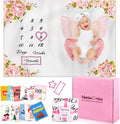 Milestone Blanket for Baby Girl - Perfect New Baby Girl Gifts for Newborn Girls, Newborn Essentials Photo Blanket for Age and Growth with Our Soft Fleece Milestone Blanket 60”x40”