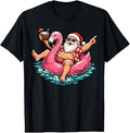 Christmas in July Shirt Boys Kids Santa Flamingo Summer Xmas T-Shirt