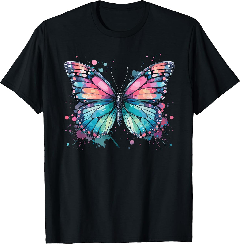 Butterfly Watercolor Design – Boho Aesthetic Art T-Shirt