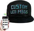 Customizable LED Hat Display Light Up Baseball Cap with Bluetooth, DIY Programmable LED Scrolling Messages