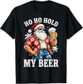 Funny Santa with Sunglasses and Beer Christmas in July T-Shirt