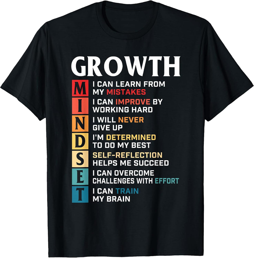 Growth Mindset Definition - Motivational Quote Inspiration T-Shirt Small