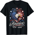 America US Flag 250 1776 2026 250th Anniversary 4th of July T-Shirt