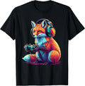 Fox Gaming Animal Video Games Funny Fox T-Shirt