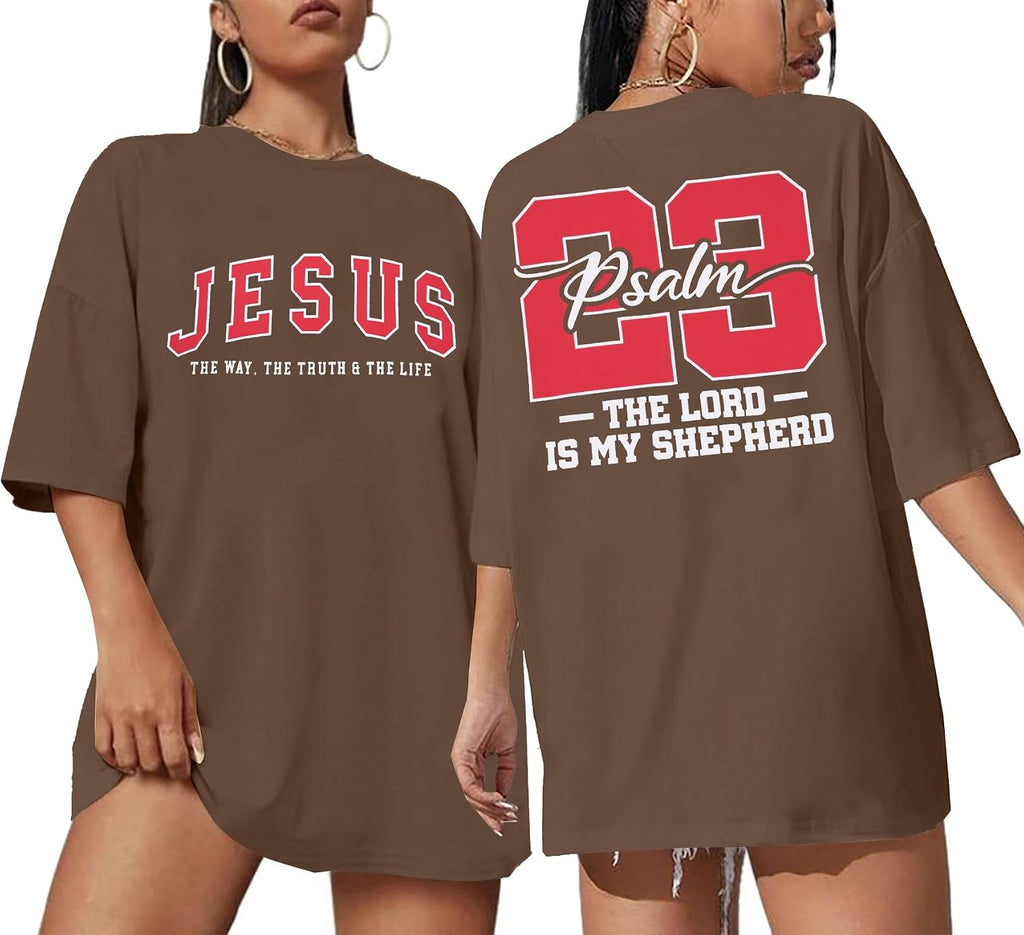 Christian Shirts Women Oversized Jesus Baseball Shirt Religious Faith Tshirts Bible Verse Inspirational Graphic Tops