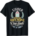 Church Usher Serving God's Community Faith Design T-Shirt