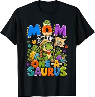 Mommy Mom of The One-A-Saurus Dinosaur 1st Birthday T-Shirt