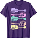 Guitar Lover Girls Pastel Theme Guitars Flowers Music Band T-Shirt