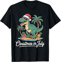 Christmas in July Boys Toddler T Rex Dinosaur Men Dino T-Shirt