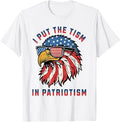 I Put The Tism in Patriotism Funny Autism Eagle USA Pride T-Shirt