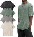Eiscntd Men's Oversized T-Shirts Heavyweight Cotton Vintage Washed Loose Fit Unisex Baggy Tee Shirts