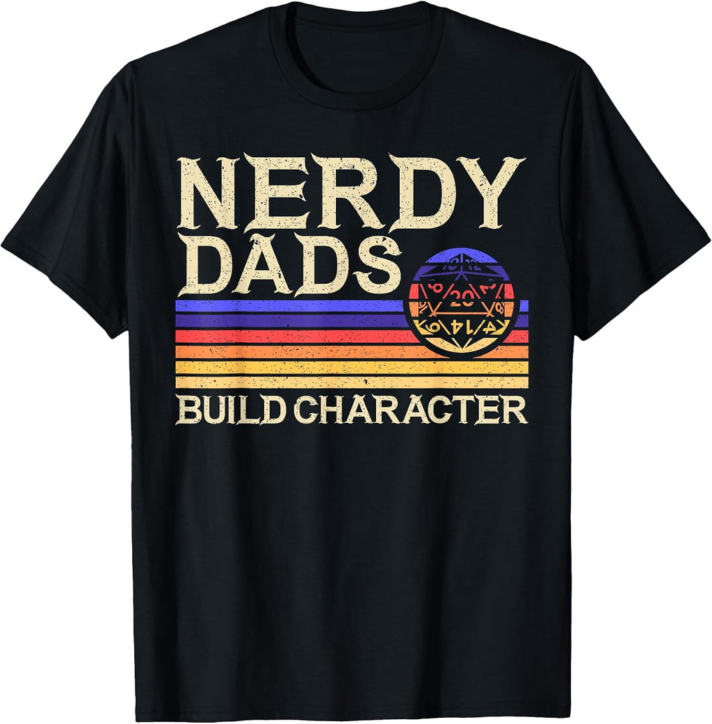 Nerdy Dad RPG Gaming D20 Tabletop Games Funny RPG Gamer T-Shirt