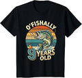 Ofishally 9 Years Old 9th Birthday Fishing T-Shirt