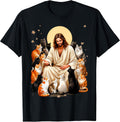 Cats & Jesus Christ Tee Kitty Lover Bible Reader Christian T-Shirt